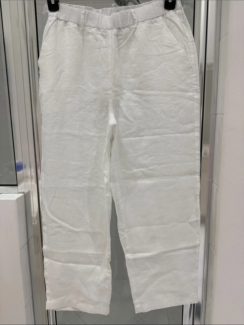 Quince 100% European Linen Pants NWT White Size Small